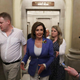 House Speaker Nancy Pelosi (D-Calif.) walks out of her office after a meeting with Rep. Alexandria Ocasio-Cortez (D-N.Y.), on Capitol Hill July 26, 2019.